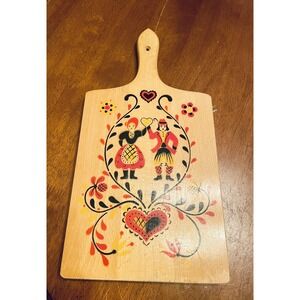 Nevco Vintage Folk‎ Art Wood Cutting Board Decorative Wall Hanging Kitchen Decor